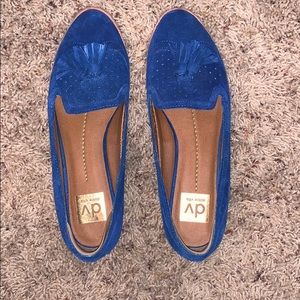 Dolce Vita royal blue suede loafers